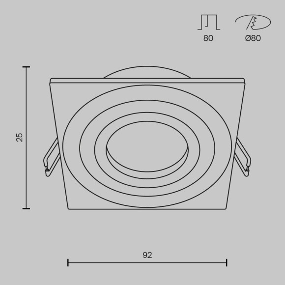 Встраиваемый светильник Maytoni DL024-2-01S Atom под лампу 1xGU10 50W Встраиваемый светильник Maytoni DL024-2-01S Atom под лампу 1xGU10 50W