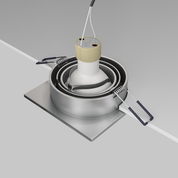 Встраиваемый светильник Maytoni DL024-2-01S Atom под лампу 1xGU10 50W Встраиваемый светильник Maytoni DL024-2-01S Atom под лампу 1xGU10 50W