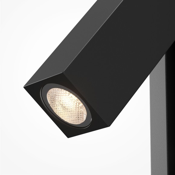 MOD495WL-L3B3K1 Черный настенный врезной светильник (бра) с поворотным плафоном, сенсорным диммером и зарядкой USB-Type C Maytoni Axiom