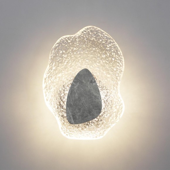 5461/12WLB L-VISION ODL_EX26 черный/прозрачный/серый/металл/стекло/мрамор Настенный светильник LED x 12W 3000K CORALLA