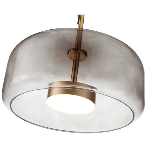 SL1053.243.01 Светильник подвесной ST-Luce Золотистый/Дымчатый LED 1*9W 3000K PALOCHINO