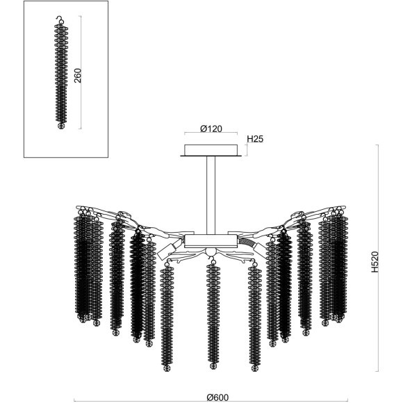 Потолочный светильник Freya FR1010CL-08G