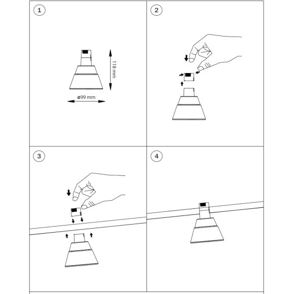 Светильник трековый светодиодный 48V 6W 4000K 50° черный Due Hermes Lightstar 210947 Светильник трековый светодиодный 48V 6W 4000K 50° черный Due Hermes Lightstar 210947