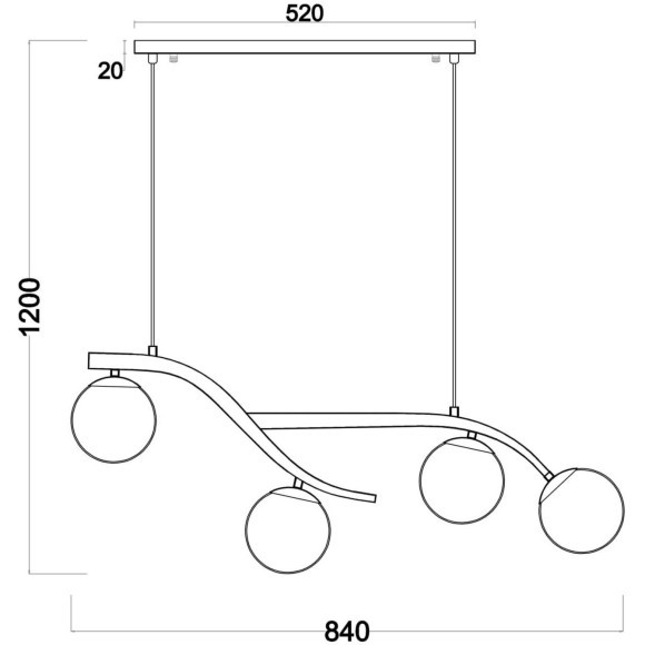 Подвесной светильник Freya FR8015PL-04BS Rosella под лампы 4xE27 60W