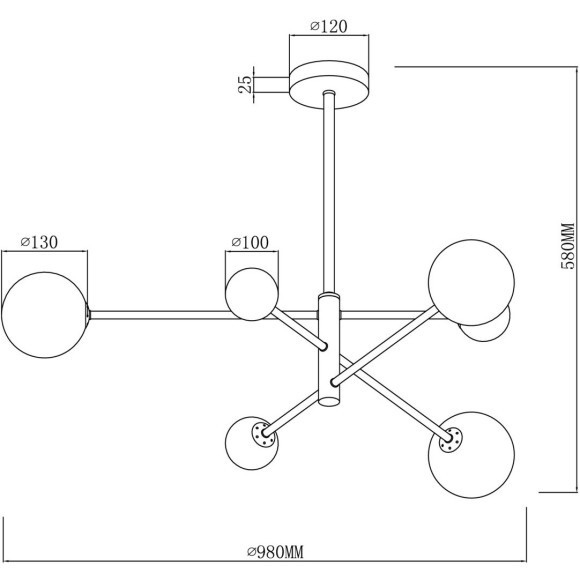 Потолочный светильник Freya FR5376CL-06B