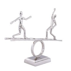 429741 ZADIWIN Фигурка декоративная алюминий никель L485 B100 H350