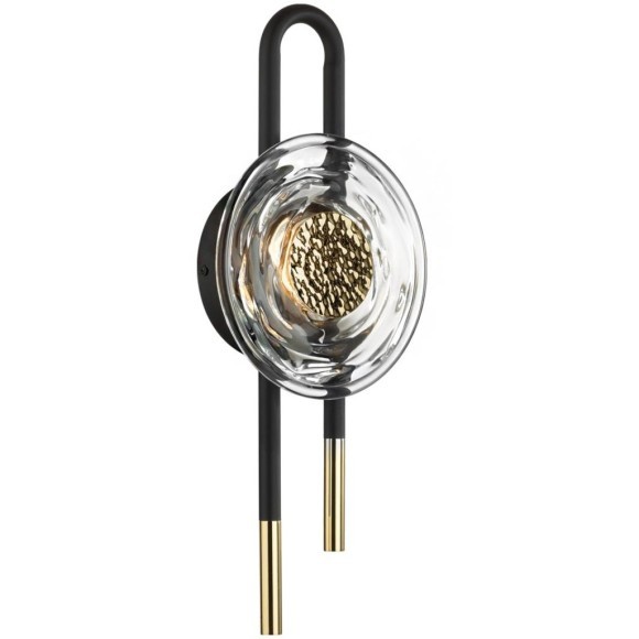 5407/6WL MODERN ODL_EX24 черный/золотой/металл/стекло Бра LED 6W 3000K 688Лм MAGNET