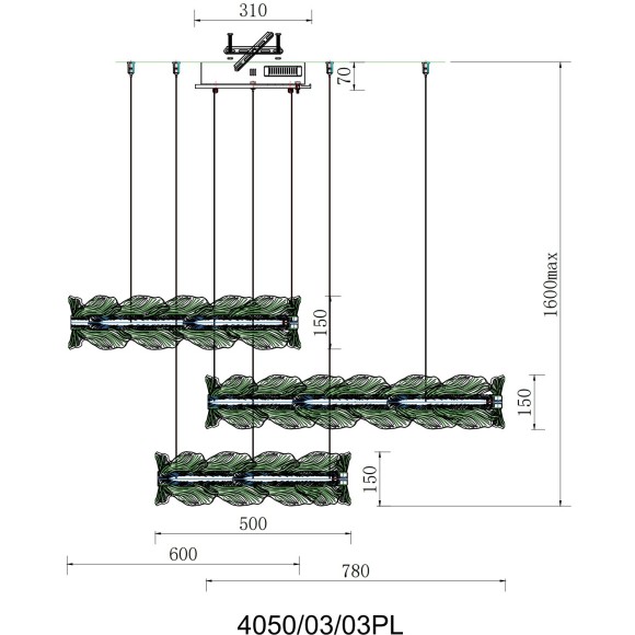 Люстра подвесная Stilfort 4050/03/03PL Storm / Шторм Люстра подвесная Stilfort 4050/03/03PL Storm / Шторм