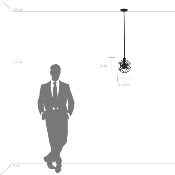 Подвесной светильник с 1 плафоном Lightstar 732417 Gabbia под лампу 1xE27 40W