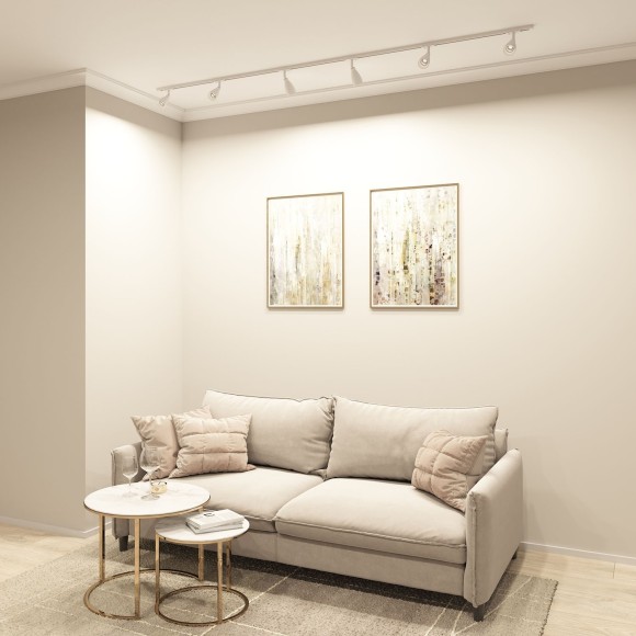 Однофазный двужильный трековый светильник Denkirs DK6050-WH BELL под сменную лампу GU10