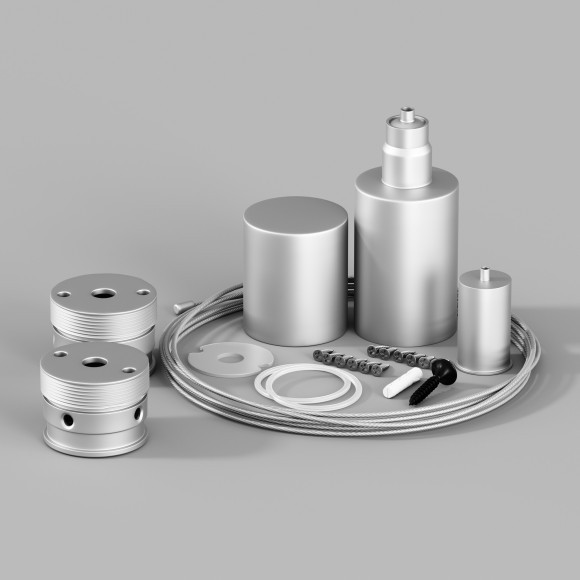 Набор для вертикального подвесного монтажа Nemo D25 серебро 20308