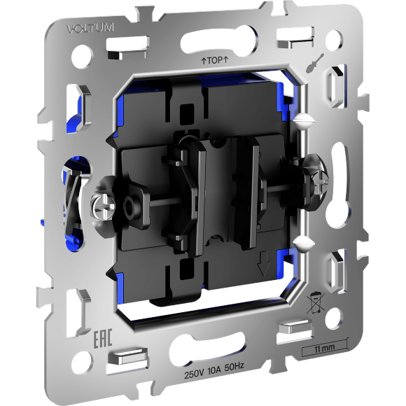 Механизм выключателя с самовозвратом одноклавишного 10А, S70