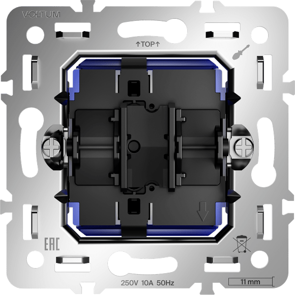 Механизм выключателя с самовозвратом одноклавишного 10А, S70