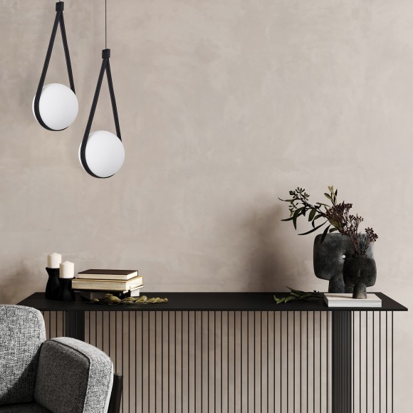 SL2002.423.01 Светильник подвесной ST-Luce Черный, Голубой/Белый E27 1*60W MOONBAG