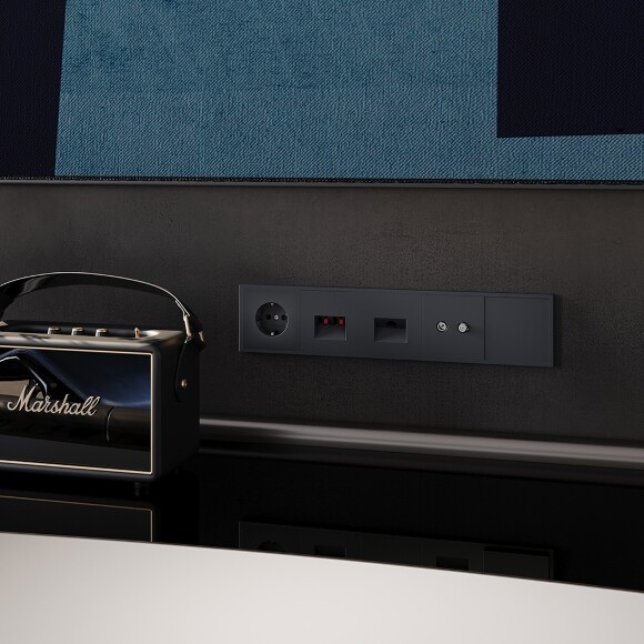 Заглушка VOLTUM S70 с суппортом, (графит)