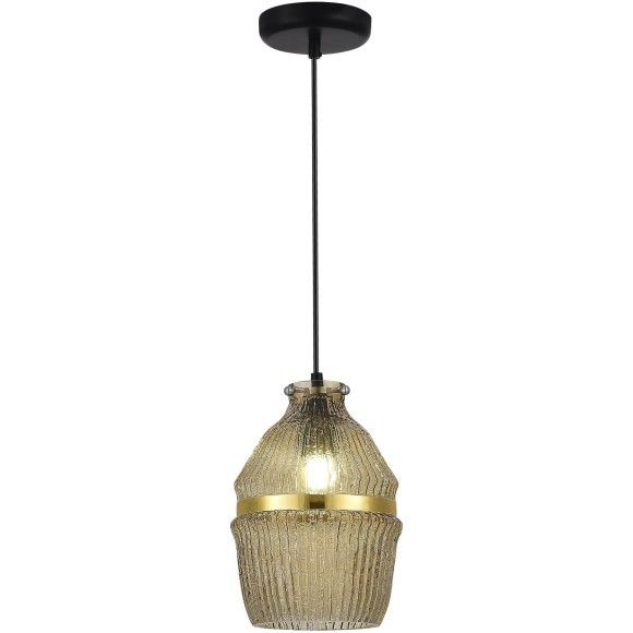 SL1661.403.01 Светильник подвесной ST-Luce Черный/Янтарный E27 1*40W COCOON