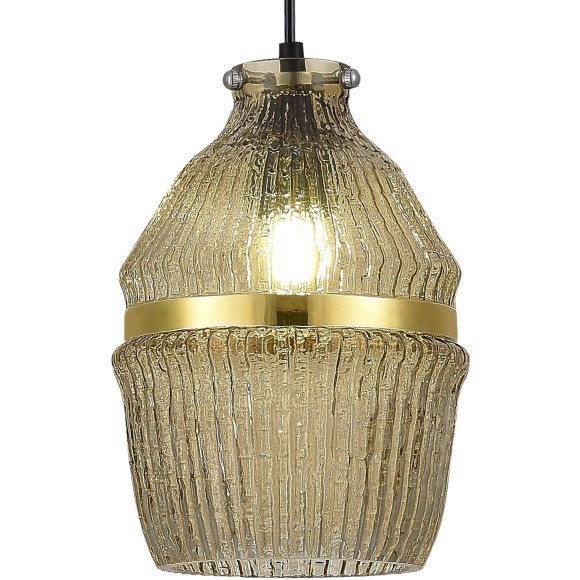 SL1661.403.01 Светильник подвесной ST-Luce Черный/Янтарный E27 1*40W COCOON