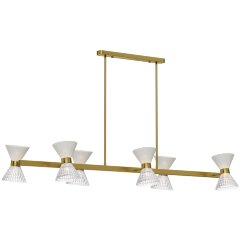 SL2004.313.12 Светильник подвесной ST-Luce латунь/прозрачный, белый, латунь G9 LED 12*5W SPIRIT