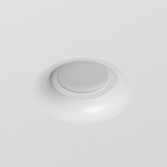 Denkirs INVIZ DK2080-WH Безрамочный встраиваемый спот для ПВХ натяжных потолков с плавным перегибом полотна, рамка (белая) и цоколь GU10 в комплекте