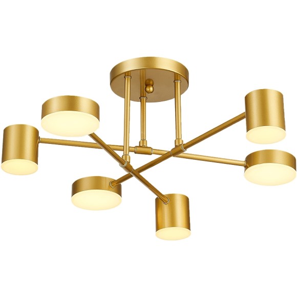 SLE201022-06 Светильник потолочный Золотистый/Золотистый LED 6*7W 4000K NOBEL