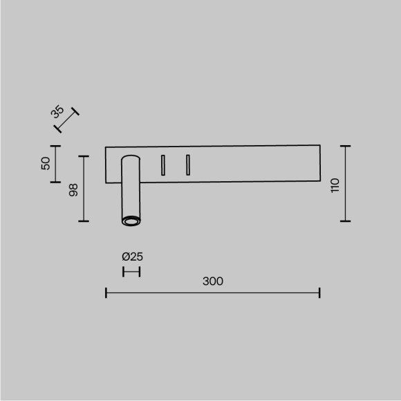 Бра светодиодное с выключателем Comodo C031WL-L8B3K