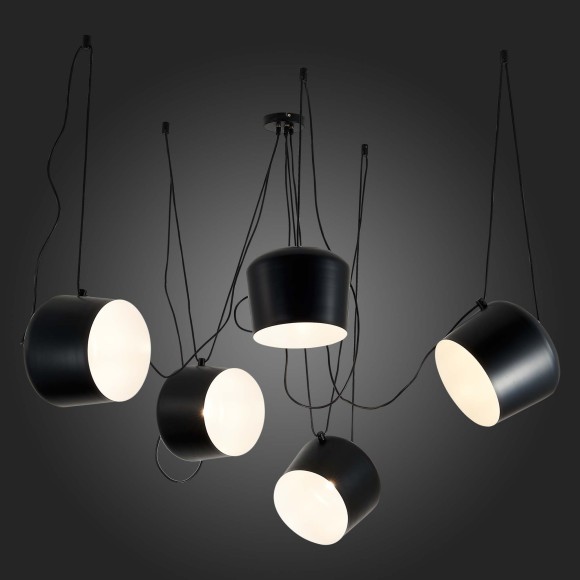 SLE120643-05 Светильник подвесной Черный/Черный E27 5*40W TRIESTE SLE120643-05 Светильник подвесной Черный/Черный E27 5*40W TRIESTE