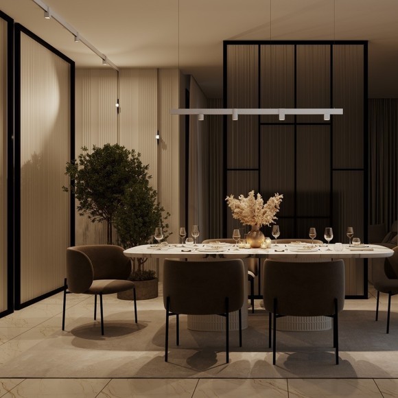 TR132-2-7W3K-W Трековый магнитный светодиодный светильник Maytoni Exility CRI90+ 3000К 330Лм 50° 7Вт