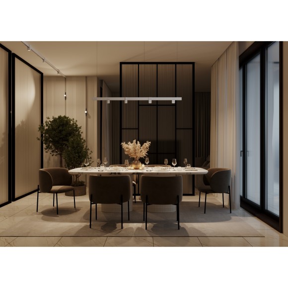 TR132-2-7W3K-W Трековый магнитный светодиодный светильник Maytoni Exility CRI90+ 3000К 330Лм 50° 7Вт