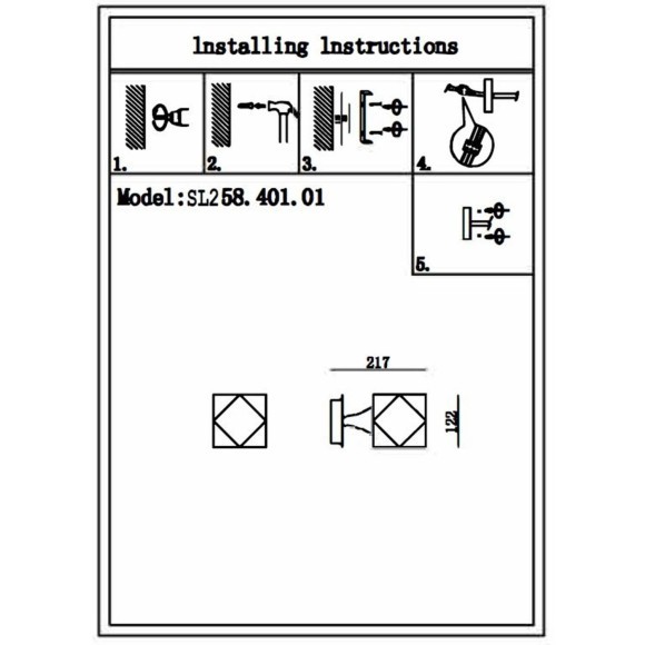 SL258.401.01 Бра ST-Luce Черный/Черный, Золото E14 1*40W ENIGMA