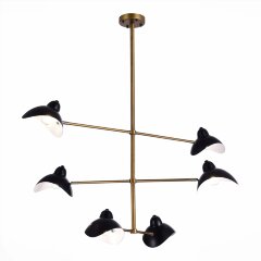 SL1801.303.06 Люстра подвесная ST-Luce Античная бронза/Черный E14 6*60W MINNE SL1801.303.06 Люстра подвесная ST-Luce Античная бронза/Черный E14 6*60W MINNE