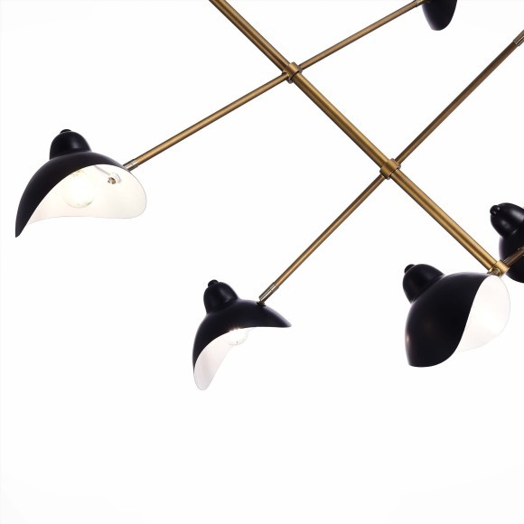 SL1801.303.06 Люстра подвесная ST-Luce Античная бронза/Черный E14 6*60W MINNE SL1801.303.06 Люстра подвесная ST-Luce Античная бронза/Черный E14 6*60W MINNE