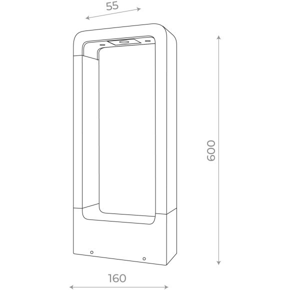 SL9506.405.01 Светильник уличный наземный ST-Luce Черный LED 1*7W 4000K ERTA