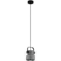 39854 Подвес HIlCOTT, 1х40W (E27), Ø145, H1100, сталь, черный/сталь, оцинкованный