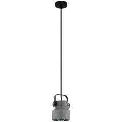 39854 Подвес HIlCOTT, 1х40W (E27), Ø145, H1100, сталь, черный/сталь, оцинкованный