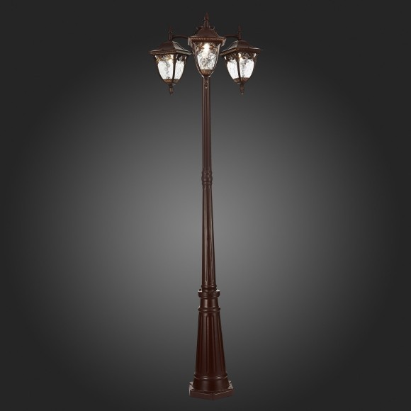 SL083.705.03 Светильник уличный наземный ST-Luce Кофейный/Кофейный, Прозрачный E27 3*60W CHIANI SL083.705.03 Светильник уличный наземный ST-Luce Кофейный/Кофейный, Прозрачный E27 3*60W CHIANI