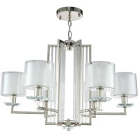 Люстра Crystal Lux NICOLAS SP-PL6 NICKEL/WHITE