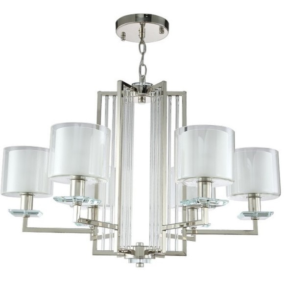 Люстра Crystal Lux NICOLAS SP-PL6 NICKEL/WHITE