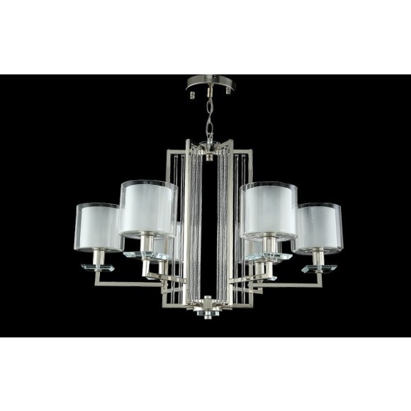 Люстра Crystal Lux NICOLAS SP-PL6 NICKEL/WHITE Люстра Crystal Lux NICOLAS SP-PL6 NICKEL/WHITE