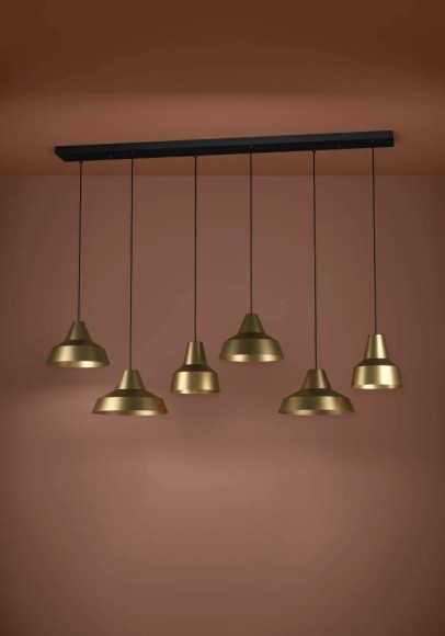 390017 SAVARVA SAVARNA Потолочная люстра с 6 лампами E27, 240Вт, золотой, черный, металл