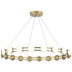 SL6610.203.20 Светодиодная подвесная люстра, матовое золото, 40W 4000K 4000Лм на 14м2 MONRO