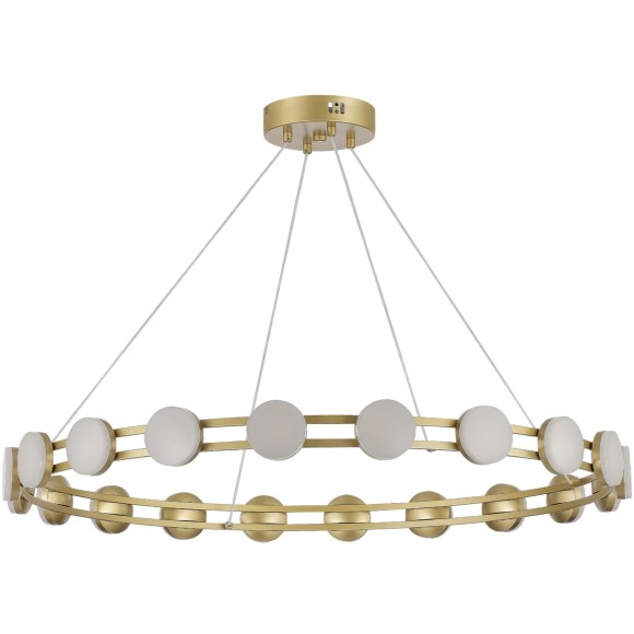 SL6610.203.20 Светодиодная подвесная люстра, матовое золото, 40W 4000K 4000Лм на 14м2 MONRO