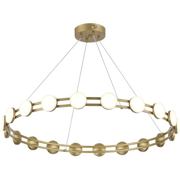 SL6610.203.20 Светодиодная подвесная люстра, матовое золото, 40W 4000K 4000Лм на 14м2 MONRO