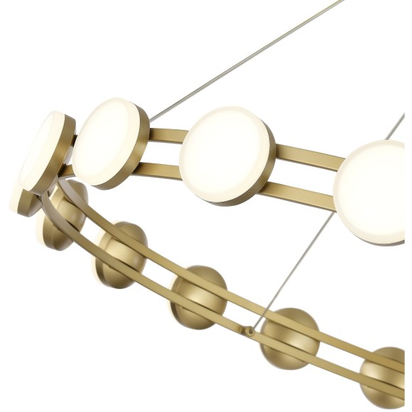 SL6610.203.20 Светодиодная подвесная люстра, матовое золото, 40W 4000K 4000Лм на 14м2 MONRO