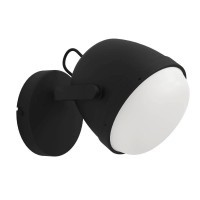 390081 EGLO UPANEMA Бра настенное с одной лампой E27, 28Вт, стекло белое, металл черный