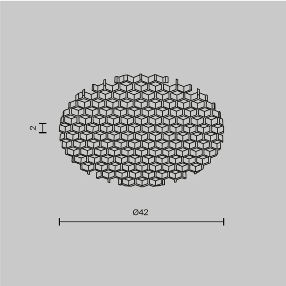 Антибликовый фильтр для светильников серии Dip HoneyComb001-D41.5 Антибликовый фильтр для светильников серии Dip HoneyComb001-D41.5