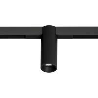 Arte Lamp OPTIMA A7289PL-1BK Черный магнитный трековый светодиодный светильник, вертикальный неповоротный цилиндр, COB LED 8Вт 3000К 830Лм 36° CRI90 IP20 48В светодиоды BRIDGELUX