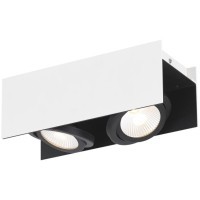 Потолочный светильник EGLO VIDAGO 39316, встроенный LED 2 × 5.4Вт, 3000К, CRI >80, угол рассеивания 80°, 1020Лм, подключение 220В, бело-черный корпус, диаметр плафона 120 мм