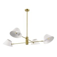 SLE1253-353-04 Светильник подвесной Латунь/Белый E14 4*60W NORBI