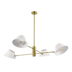 SLE1253-353-04 Светильник подвесной Латунь/Белый E14 4*60W NORBI