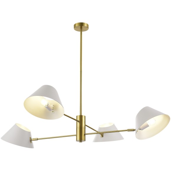 SLE1253-353-04 Светильник подвесной Латунь/Белый E14 4*60W NORBI SLE1253-353-04 Светильник подвесной Латунь/Белый E14 4*60W NORBI